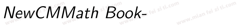 NewCMMath Book字体转换
